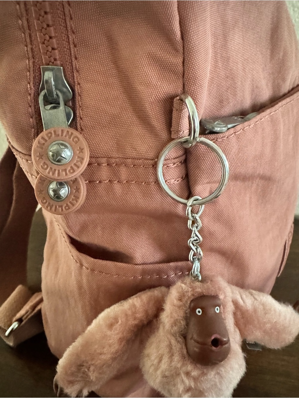 Kipling Dusty Rose Pink Mini Backpack with Orson Monkey Charm - Picture 6 of 14
